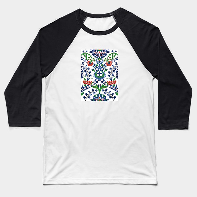 Iznik — Turkish decor Baseball T-Shirt by GreekTavern